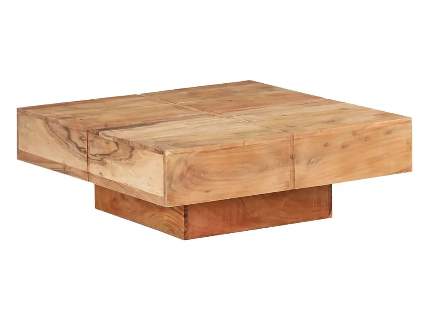 Mesa de centro | Mesa de apoio | Mesa de café 80x80x28 cm madeira de acácia maciça^ Mesa De Centro