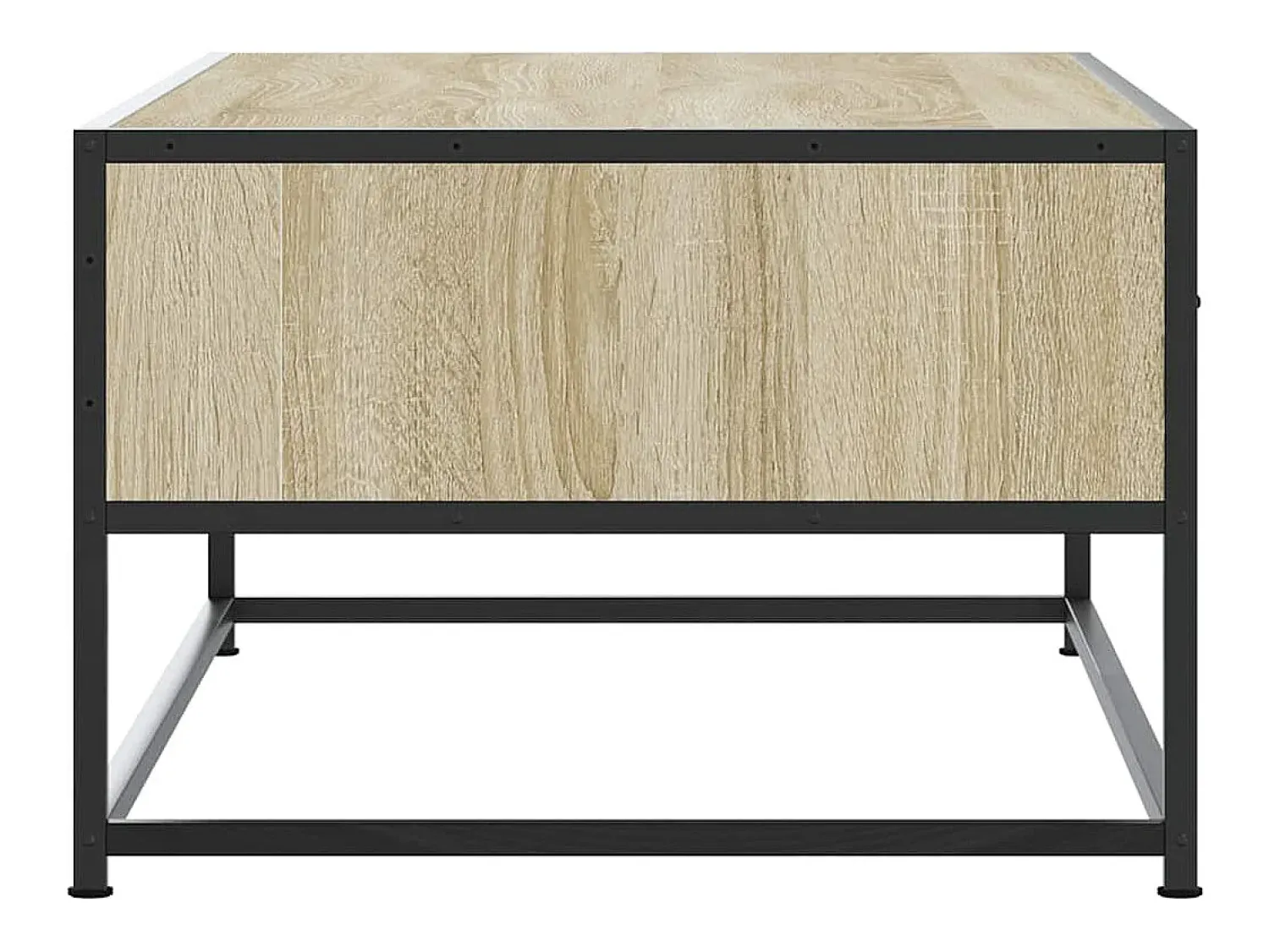 Mesa De Centro* Mesa de centro | Mesa de apoio 100x50x35cm deriv. madeira/metal carvalho sonoma Castanho