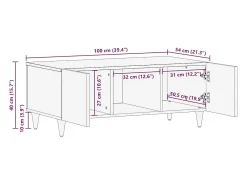 Mesa De Centro| Mesa de centro | Mesa de apoio 100x54x40 cm Castanho