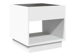 Mesa De Centro* Mesa de centro | Mesa de apoio luzes LED Infinity 50x50x50 cm Branco