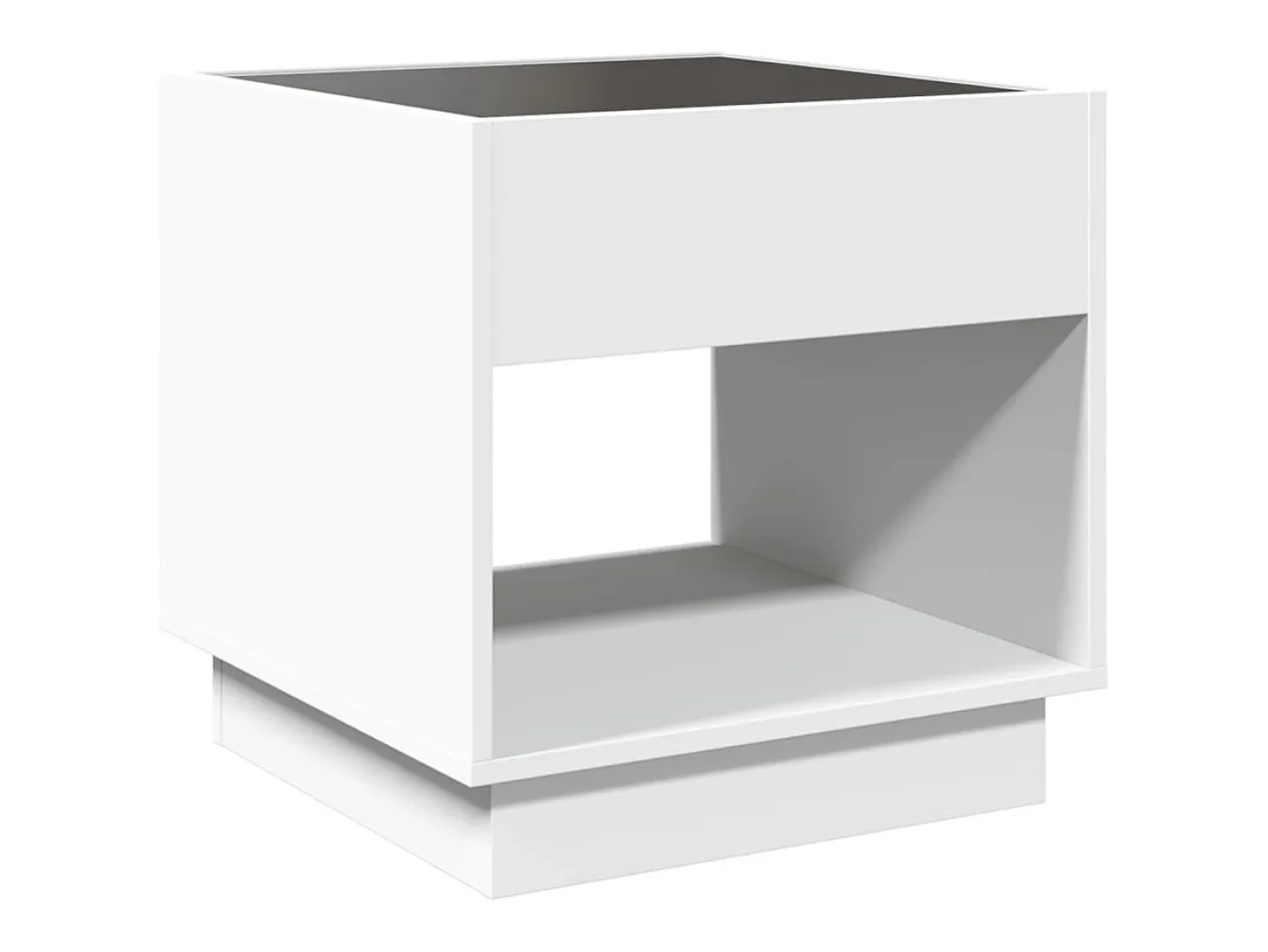 Mesa De Centro* Mesa de centro | Mesa de apoio luzes LED Infinity 50x50x50 cm Branco