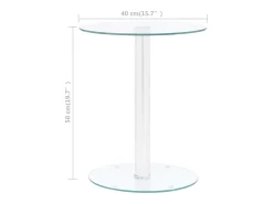 Mesa De Centro| Mesa de centro | Mesa de apoio 40 cm vidro temperado Transparente