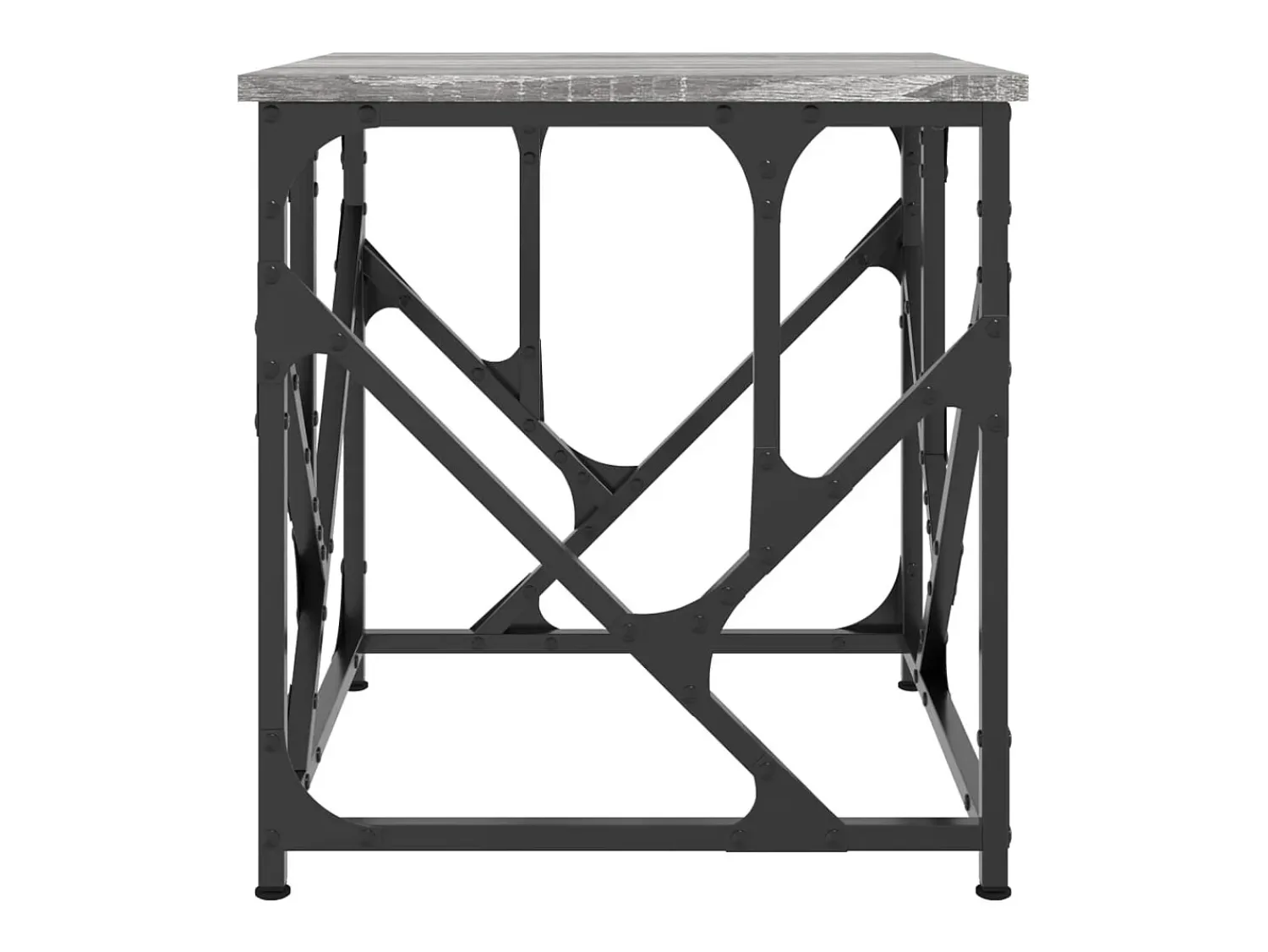 Mesa de centro | Mesa de apoio 45x45x47.5 cm derivados de madeira cinza sonoma^ Mesa De Centro