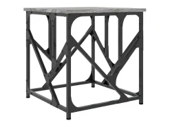 Mesa de centro | Mesa de apoio 45x45x47.5 cm derivados de madeira cinza sonoma^ Mesa De Centro