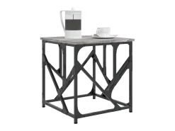 Mesa de centro | Mesa de apoio 45x45x47.5 cm derivados de madeira cinza sonoma^ Mesa De Centro