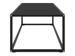 Mesa De Centro* Mesa de centro | Mesa de apoio 120x50x35 cm vidro Preto