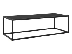 Mesa De Centro* Mesa de centro | Mesa de apoio 120x50x35 cm vidro Preto