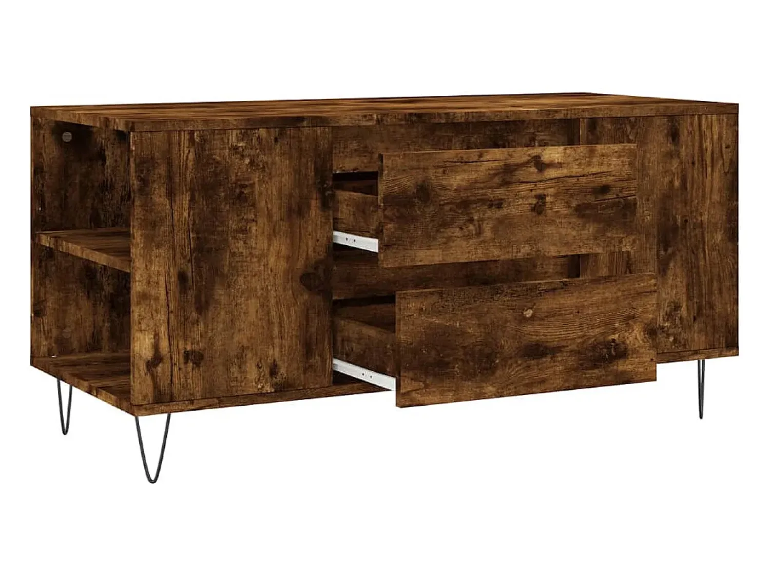 Mesa De Centro| Mesa de centro | Mesa de apoio derivados de madeira carvalho fumado Castanho