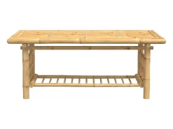 Mesa De Centro| Mesa de centro | Mesa de apoio | Mesa de café 110x55x45 cm bambu Castanho