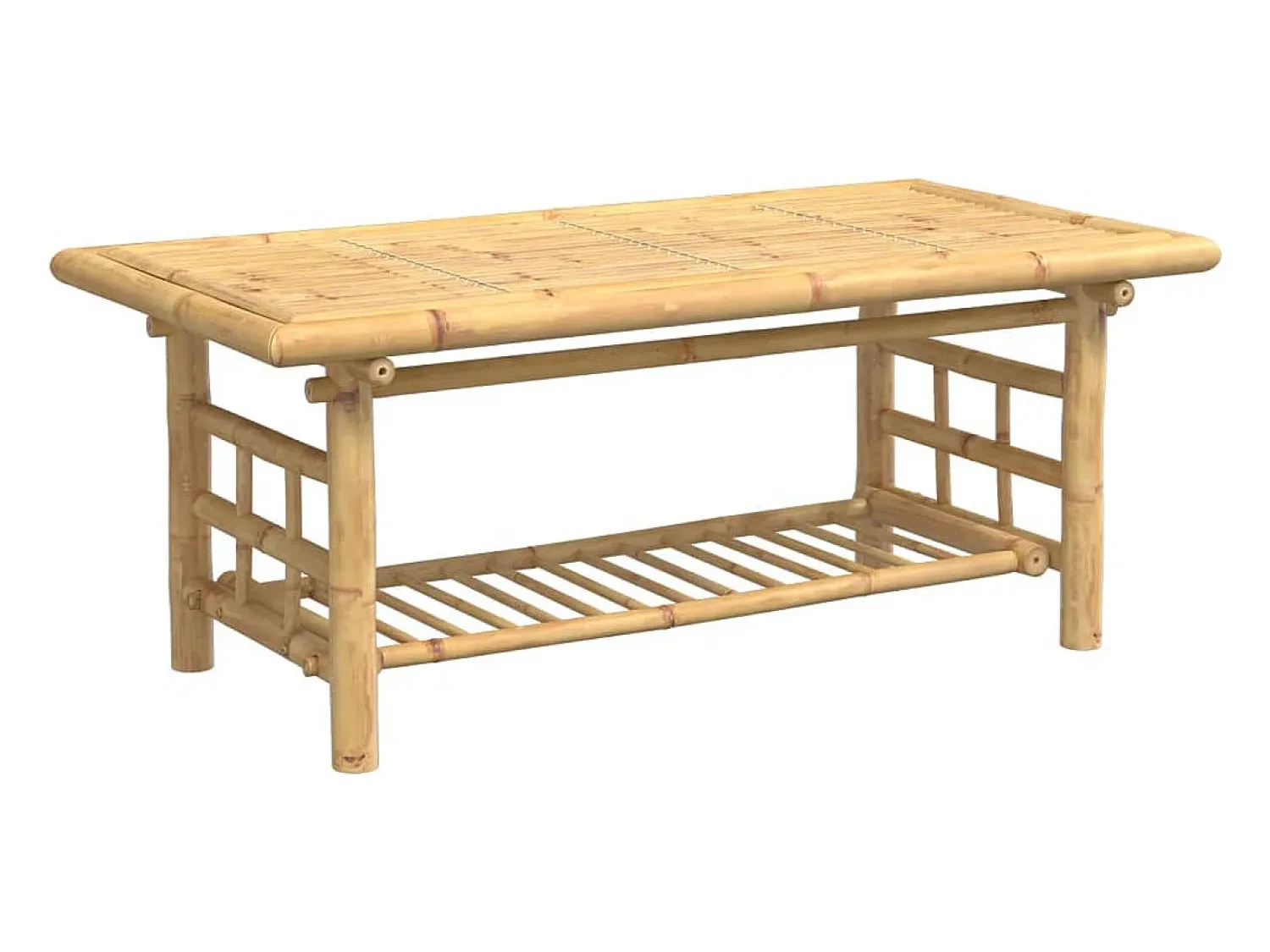 Mesa De Centro| Mesa de centro | Mesa de apoio | Mesa de café 110x55x45 cm bambu Castanho