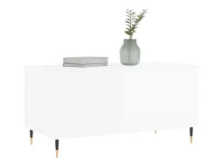 Mesa De Centro| Mesa de centro | Mesa de apoio 90x44.5x45 cm derivados de madeira brilhante Branco