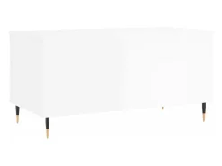 Mesa De Centro| Mesa de centro | Mesa de apoio 90x44.5x45 cm derivados de madeira brilhante Branco