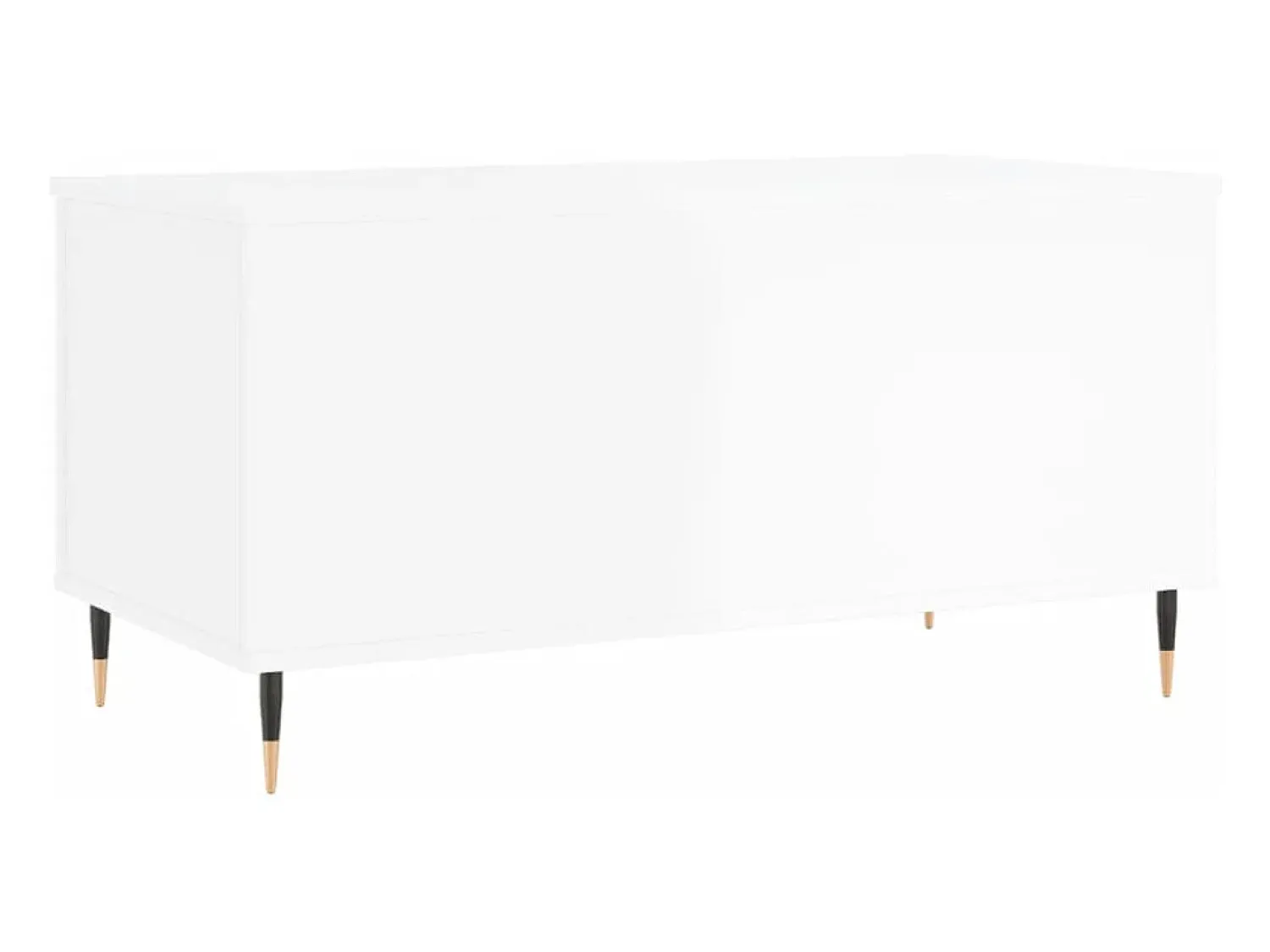 Mesa De Centro| Mesa de centro | Mesa de apoio 90x44.5x45 cm derivados de madeira brilhante Branco