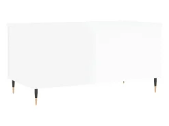 Mesa De Centro| Mesa de centro | Mesa de apoio 90x44.5x45 cm derivados de madeira brilhante Branco