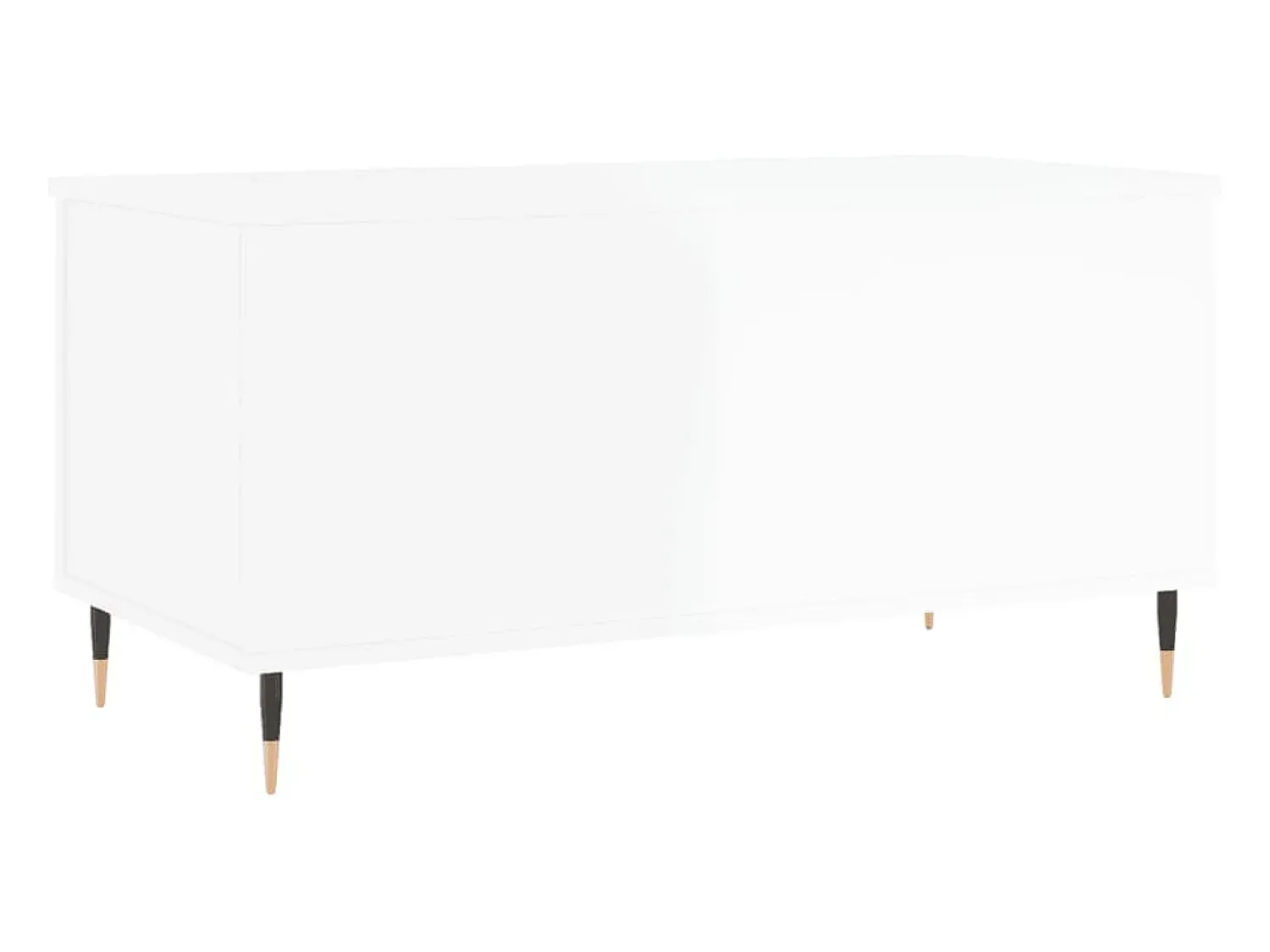 Mesa De Centro| Mesa de centro | Mesa de apoio 90x44.5x45 cm derivados de madeira brilhante Branco