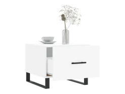 Mesa De Centro* Mesa de centro | Mesa de apoio 50x50x40 cm derivados de madeira Branco