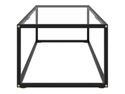 Mesa De Centro| Mesa de centro | Mesa de apoio 120x50x35 cm vidro temperado Preto