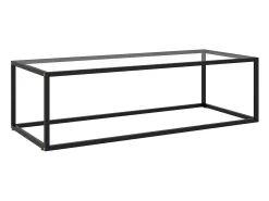 Mesa De Centro| Mesa de centro | Mesa de apoio 120x50x35 cm vidro temperado Preto