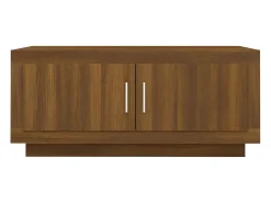 Mesa de centro | Mesa de apoio 102x50x45 cm derivados madeira carvalho Castanho