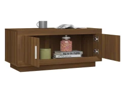 Mesa de centro | Mesa de apoio 102x50x45 cm derivados madeira carvalho Castanho