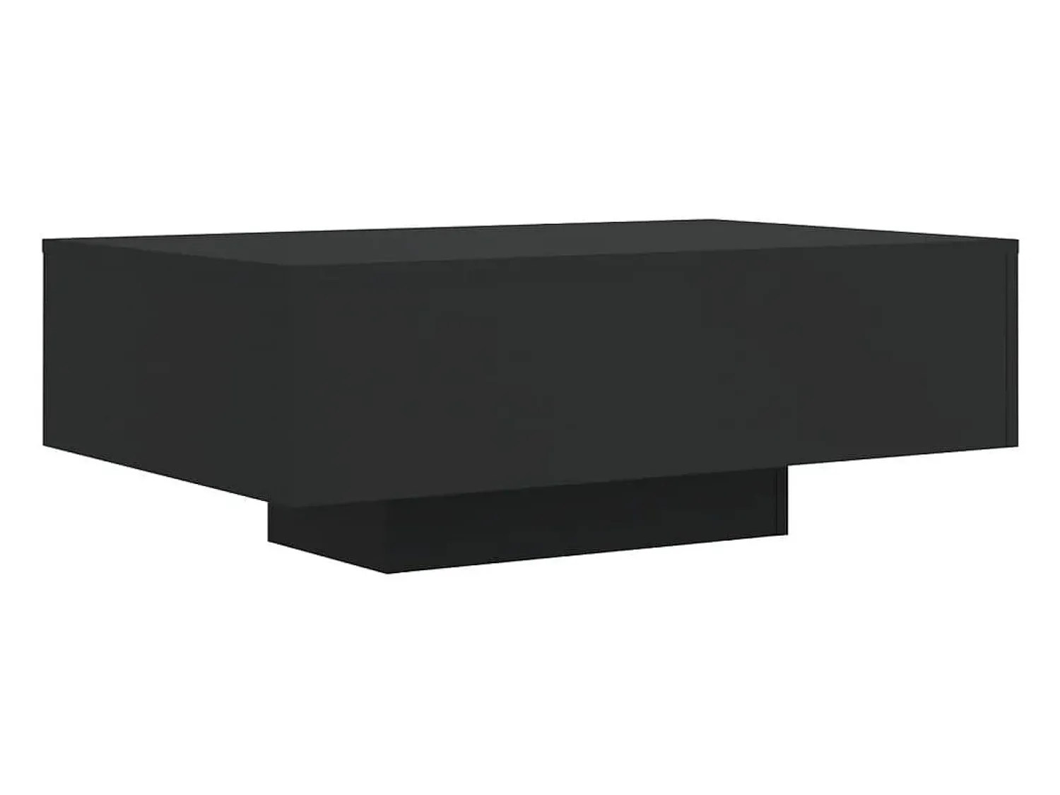 Mesa de centro | Mesa de apoio | Mesa de café com luzes LED 85x55x31 cm Preto