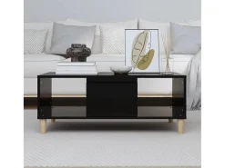 Mesa De Centro* Mesa de centro | Mesa de apoio 90x50x36.5 cm derivados de madeira Preto