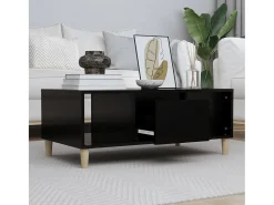 Mesa De Centro* Mesa de centro | Mesa de apoio 90x50x36.5 cm derivados de madeira Preto