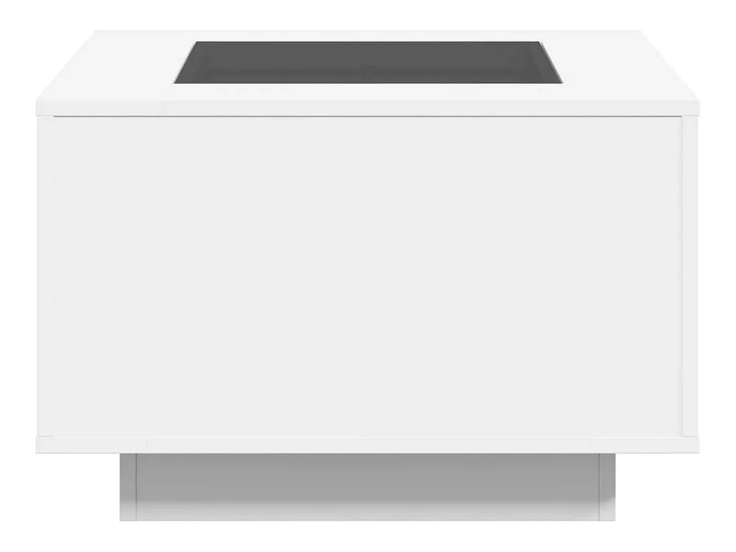 Mesa de centro | Mesa de apoio c/LEDs 60x60x40cm contraplacado brilhante^ Mesa De Centro