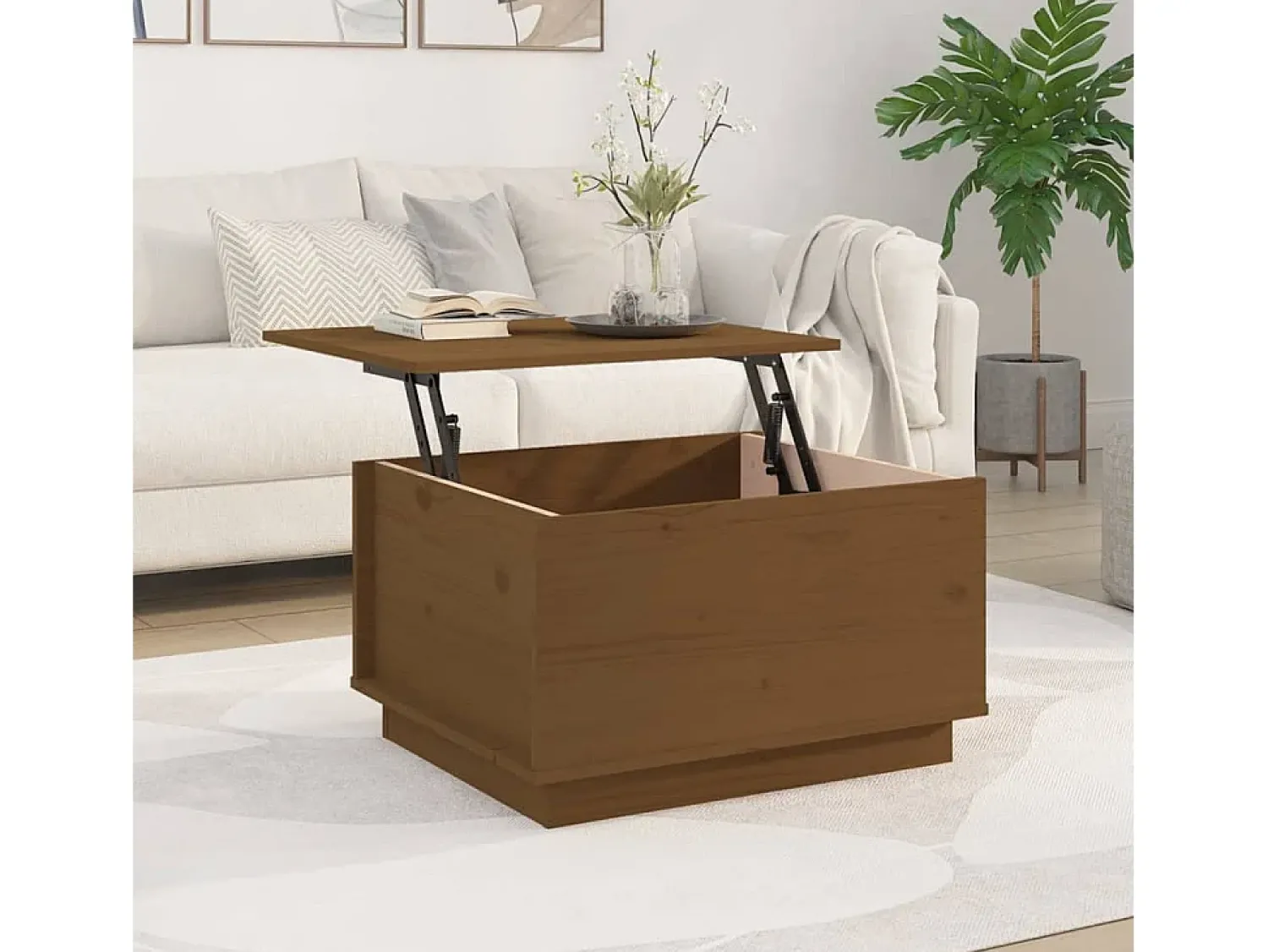 Sale Mesa de centro | Mesa de apoio 60x50x35 cm pinho maciço mel Castanho