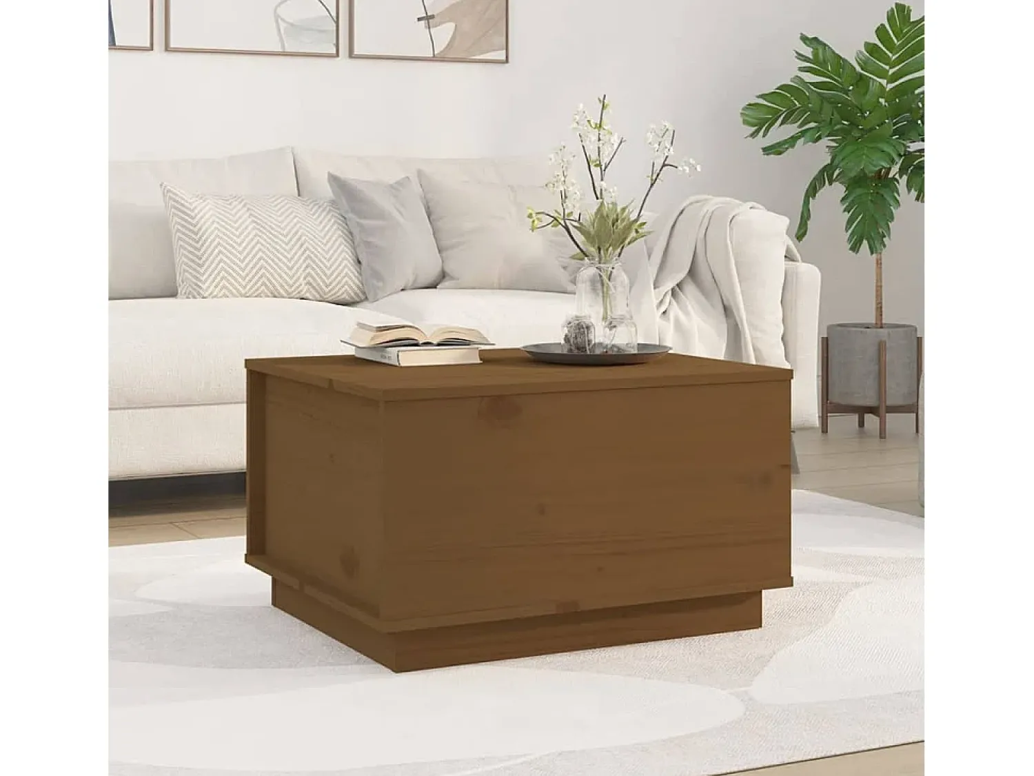 Sale Mesa de centro | Mesa de apoio 60x50x35 cm pinho maciço mel Castanho