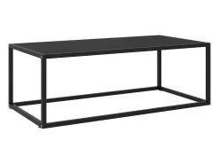 Mesa De Centro| Mesa de centro | Mesa de apoio 100x50x35 cm vidro Preto