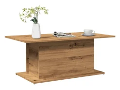 Mesa De Centro* Mesa de centro | Mesa de apoio 102x55.5x40cm derivados madeira carvalho artisiano Castanho