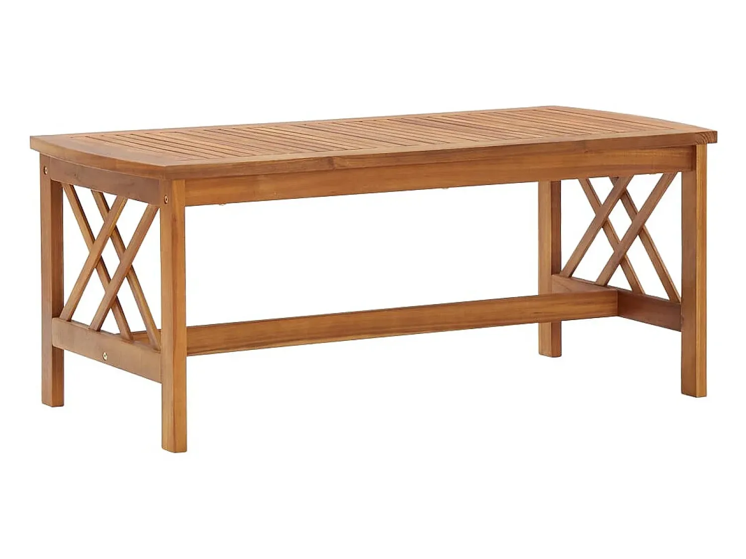 Mesa De Centro* Mesa de centro | Mesa de apoio | Mesa de café 102x50x43 cm madeira de acácia maciça Castanho