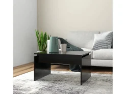 Mesa De Centro* Mesa de centro | Mesa de apoio 68x50x38 cm derivados de madeira Preto