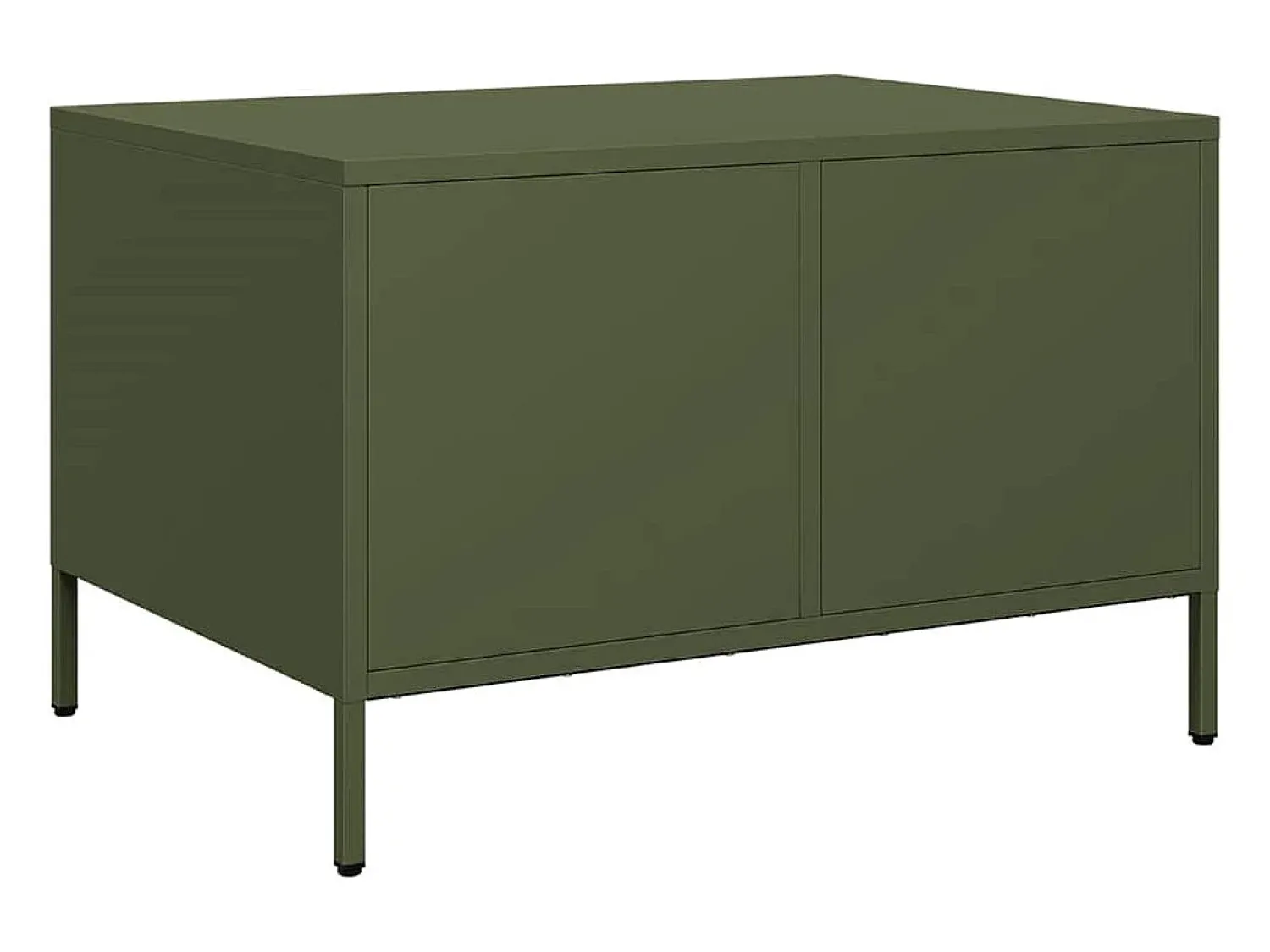 Mesa De Centro* Mesa de centro | Mesa de apoio 68.5x50x43.5 cm aço laminado a frio -azeitona Verde