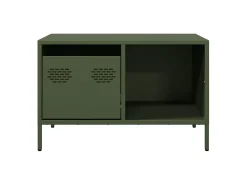 Mesa De Centro* Mesa de centro | Mesa de apoio 68.5x50x43.5 cm aço laminado a frio -azeitona Verde