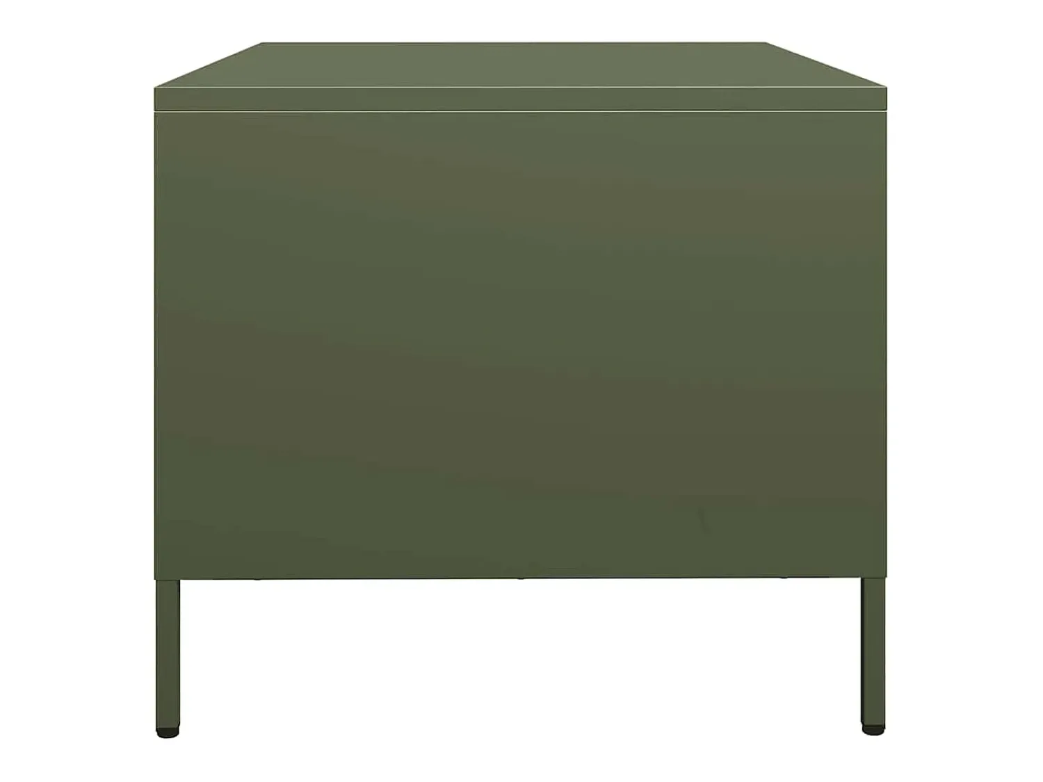Mesa De Centro* Mesa de centro | Mesa de apoio 68.5x50x43.5 cm aço laminado a frio -azeitona Verde