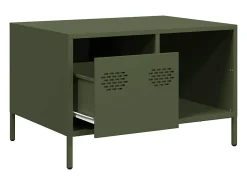Mesa De Centro* Mesa de centro | Mesa de apoio 68.5x50x43.5 cm aço laminado a frio -azeitona Verde