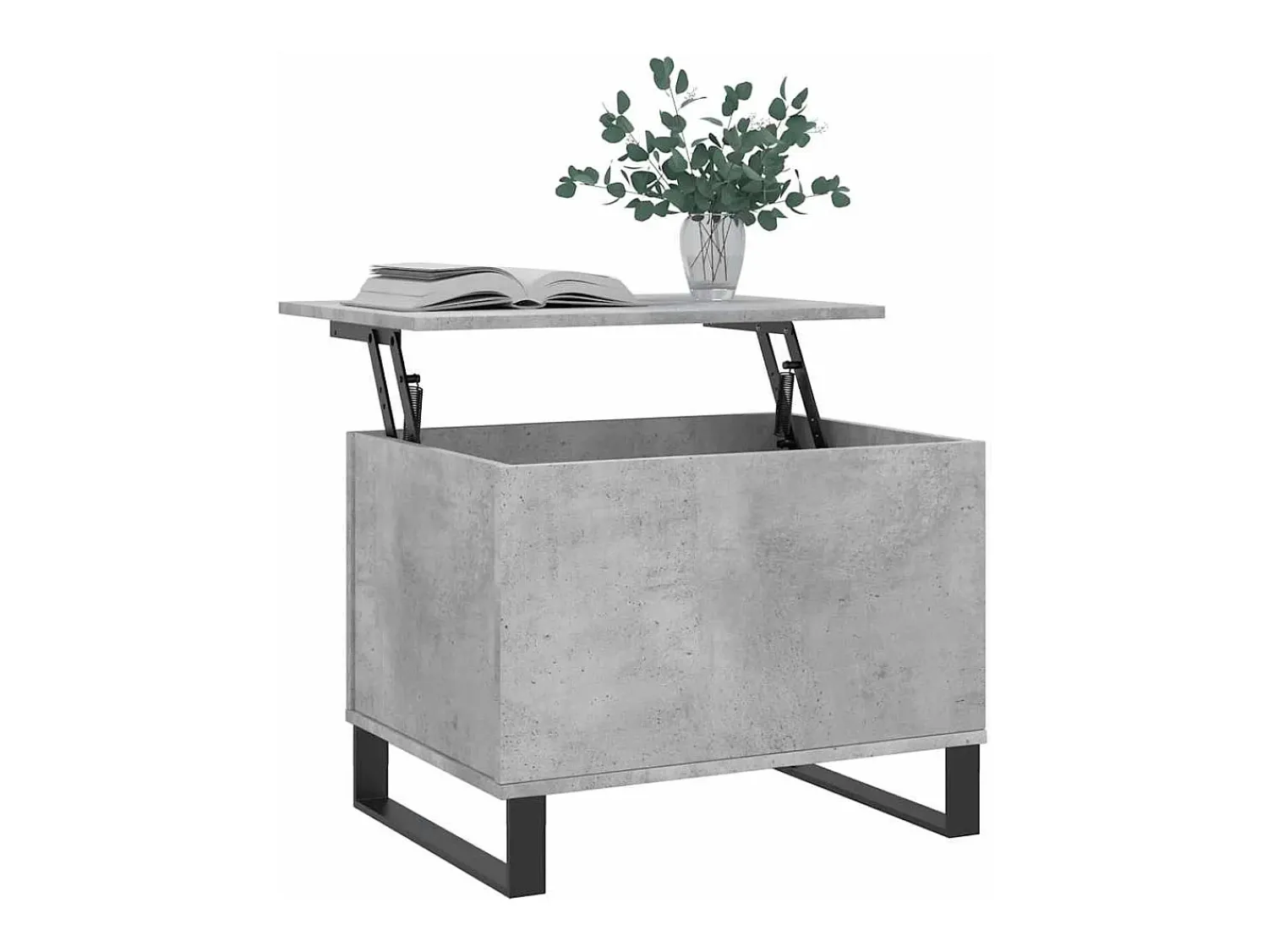 Mesa De Centro| Mesa de centro | Mesa de apoio 60x44.5x45 cm derivados madeira cimento Cinzento