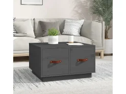 Mesa De Centro* Mesa de centro | Mesa de apoio 60x53x35 cm pinho maciço cinza Cinzento