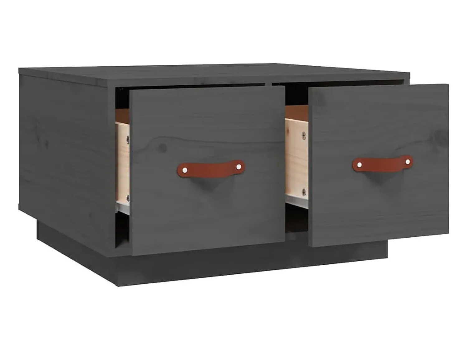 Mesa De Centro* Mesa de centro | Mesa de apoio 60x53x35 cm pinho maciço cinza Cinzento