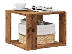 Mesa De Centro* Mesa de centro | Mesa de apoio | Mesa de café madeira antiga 40x40x30 cm madeira trabalhada Castanho