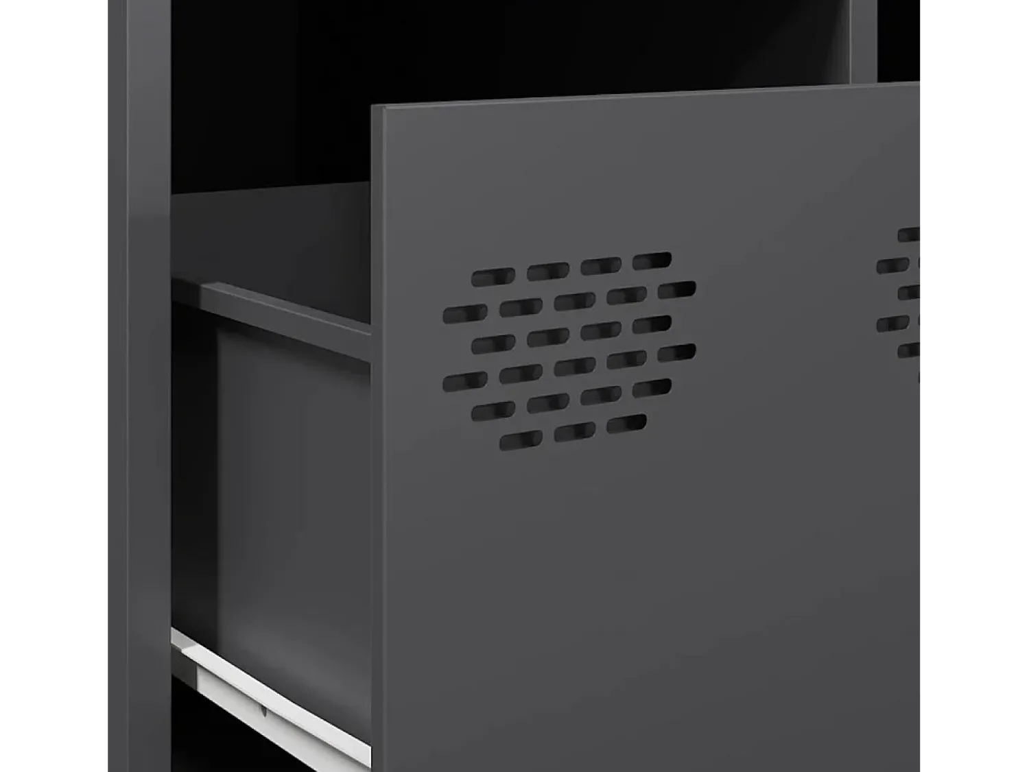 Best Mesa de centro | Mesa de apoio | Mesa de café 101.5x50x43.5 cm aço laminado a frio antracite Preto