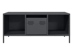 Best Mesa de centro | Mesa de apoio | Mesa de café 101.5x50x43.5 cm aço laminado a frio antracite Preto