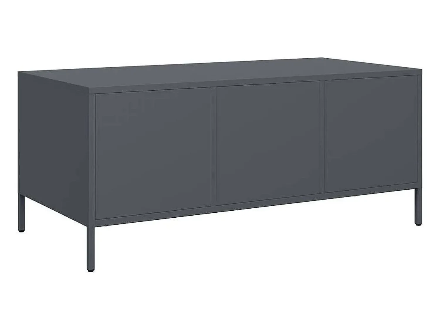 Best Mesa de centro | Mesa de apoio | Mesa de café 101.5x50x43.5 cm aço laminado a frio antracite Preto