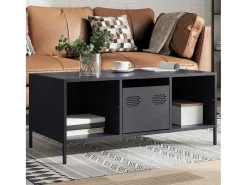 Best Mesa de centro | Mesa de apoio | Mesa de café 101.5x50x43.5 cm aço laminado a frio antracite Preto