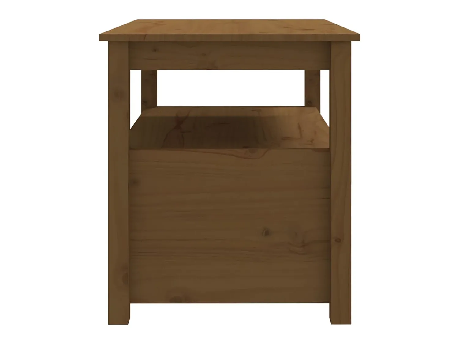 Mesa De Centro| Mesa de centro | Mesa de apoio 71x49x55 cm pinho maciço mel Castanho