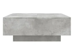 Online Mesa de centro | Mesa de apoio | Mesa de café com luzes LED 80x80x31 cm cimento Cinzento
