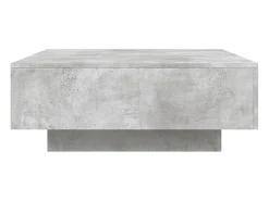 Online Mesa de centro | Mesa de apoio | Mesa de café com luzes LED 80x80x31 cm cimento Cinzento