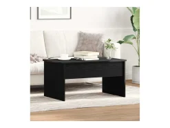 Mesa De Centro| Mesa de centro | Mesa de apoio Carvalho 80x50.5x41.5 cm Preto
